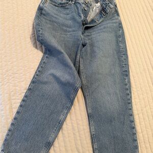 Zara Blue Straight Leg Jeans Timeless Style